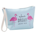 Fashion Full Colored Digital Printing Pouch Flamingo Pink Color Cosmetic Makeup Bag